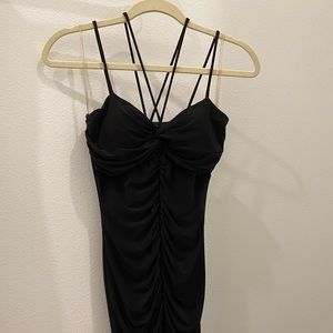 Black scrunch dress